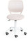 Homy Casa Schreibtischstuhl, verstellbarer Drehstuhl, Bürostuhl, Stoffsitz, ergonomischer Arbeitsstuhl ohne Armlehne, Beige