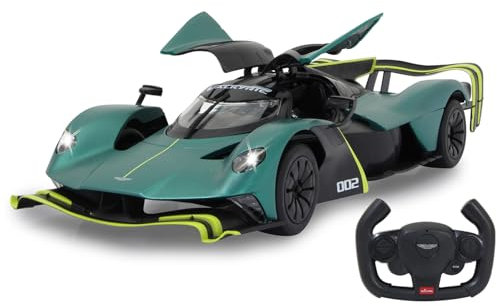 Aston Martin Valkyrie AMR Pro 1:14 dunkel grün 2,4GHz Tür manuell - Offiziell lizenziert, detailgetreuer Innenraum, originalgetreue Lackierung , transparente Windschutzscheibe, LED Licht, RC-Auto