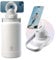 Magcheer 2 Litre Magnetic Water Bottle with Phone Holder Compatible with MagSafe Insulated Gym Cold Drink Bottle for 24 Hours Tripod Bottle for Travel & Fitness Selfie(White)