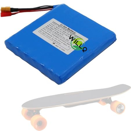 WILLQ Batterie Remplacement Trottinette électrique 25,2V 4Ah 5Ah 6Ah Batterie Lithium-ION 24V 4000mAh 5000mAh 6000mAh pièce détachée Hoverboard Planche à Petits Poissons,25.2v4ah