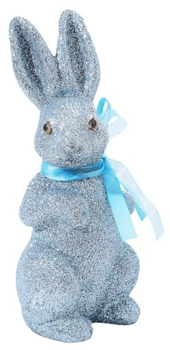 Osterdeko Hasen Figuren, 22*8*8cm Deko Aufsteller für Ostern, Osterhasen Figuren Ornamente aus Schaumstoff, Osterhasen Deko Tischdeko, Frühlingshase Tischdeko für Frühlingsdeko Osterdeko (Blau)