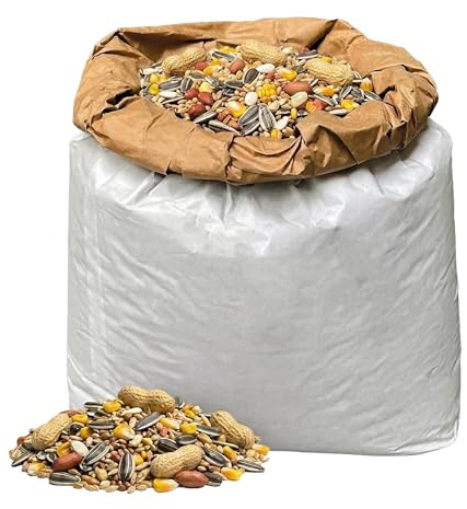 LutoPets Nourriture perroquet 15 kg - Mélange de graines pour perroquets - Ara, cacatoès, perroquets amazoniens - Avec cacahuètes et pépins de soleil - 14 ingrédients naturels - Emballage économique