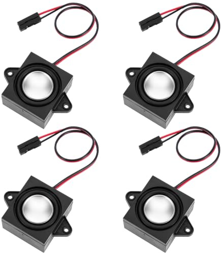 Mini Speaker 3 W 8 Ohm, APKLVSR Portable Small Speaker, Mini Speaker, Micro Speaker for Arduino, Compatible with Small Electronic Projects (Pack of 4)