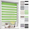 BelleMax Doppelrollo Klemmfix ohne Bohren & mit Bohren, 80x130cm(BxH), Grün, Duo Rollo, Sonnenschutz lichtdurchlässig Blickdicht, Klemmrollo Fensterrollo, Rollos für Fenster und Tür