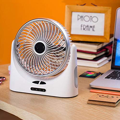 DUYER Pequeño Ventilador USB Mini, Inicio de Escritorio de Escritorio Recargable Ventilador pequeño, portátil Estudiante Dormitorio Dormitorio Oficina 210 * 210 * 75mm
