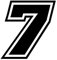 4R Quattroerre.it 13377 Numero Racing 7 Moto GP, Nero, 10 x 9,5 cm