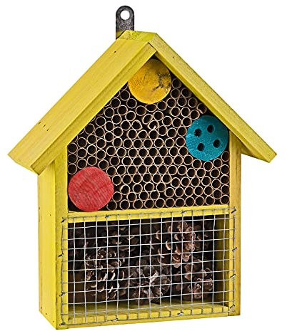 DEMA Insektenhotel Insektenhaus Insekten Bienen Falter Käfer Brutkasten Nistkasten Holz bunt