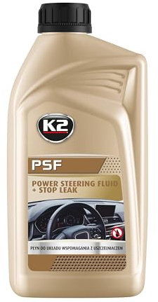 K2 PSF Tapafugas Stop Leak - Líquido Sintético con Sellador para Dirección Asistida, Elimina Fugas, Compatible con Sistemas Antiguos y Modernos, 1L