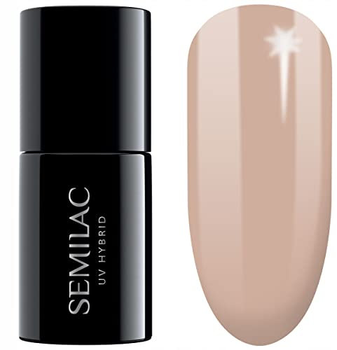 SEMILAC Gel Nail Polish 369 Sunkissed Tan - Full Coverage Gel Polish - Soak Off Easy To Use LED/UV Nail Lamp - Long Lasting Manicure and Pedicure up to 3 weeks