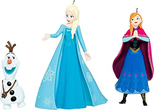 Disney Frozen Christmas Decorations Ornaments Baubles Sets (Anna, Olaf & Elsa Set - Style 2)