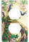 Paon oriental sur arbre à fleurs Prise duplex Panneau mural décoratif Panneau de commutation électrique