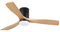 M mimotec- Ventilatore a Soffitto Led Energy 58W Nero, telecomando, motore DC 40W+Luce Led 18W, 6 velocità, Silenzioso,3 Pale in legno naturale, 132 cm, funzione estate-inverno, timer