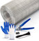 Sarkman Chicken Wire Mesh Roll - Stainless Steel Wire Fencing Mesh Roll for Vents, Air Bricks, Windows & Doors - Garden Netting Mesh with Wire Cutter, Gloves, Screws & Cable Ties | 6m x 52cm