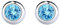 LÖB Damen Ohrstecker 925 Silber Zirkonia Glitzer Stein Aquamarin Blau Rund Klein Klassisch Stecker Ohrringe 5mm | Geschenke für Frauen Sie Ehefrau Beste Freundin Mama Mutter