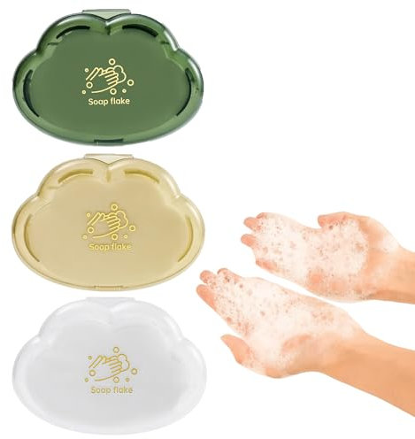 Moguri® 150 Blätter Wolke Reiseseife,Einweg-Seifenblätter tragbare Behälter Taschenseifen für Handwäsche Wandern, Reise Papier Seife Portable Reichhaltiger Schaum