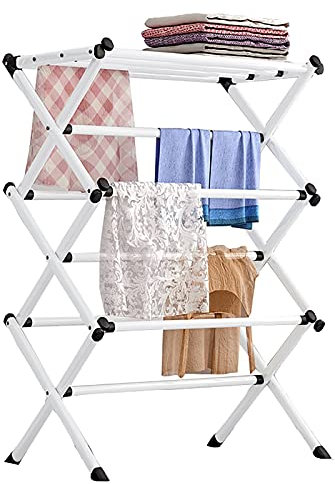 DKRAHRJJ Porte-Serviettes Autoportant À 3Ux,Porte-Vêtements Pliable Pour L'Intérieur Et L'Extérieur,Porte-Serviettes Sur Pied Pour Sécher Le Linet Suspendre Les Vêtements