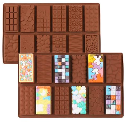 CLDURHGE Moules à Chocolat en Silicone – Une variété de Formes pour Tablette de Chocolat, Moule pour Gâteau et Plus - Parfait pour Créer des Friandises Maison