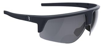 BBB Cycling Fahrradbrille Bifokale Sportbrille Radsport-Sonnenbrille mit Leseteil für Weitsichtige Sehstärke Herren und Damen 100% UV-Schutz Rennrad & MTB Comet Reader Matt Schwarz +2.5 BSG-76