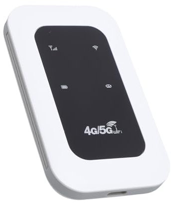 Hotspot WiFi Portable 4G avec Fente SIM, Routeur LTE 300 Mbps pour Voyager, Camping-Car, Camping-Car, Prend en Charge 10 Appareils, Plug & Play, Batterie 2100mAh Intégrée (B1 B3 for EU)