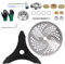 Kohnkdllc 10 3T Carbon Steel Brush Cutter Weed Eater Blades + 10 80T Carbide Tip Brush Cutter Trimmer Kit with Universal Adapter Kit and 2 Round Files
