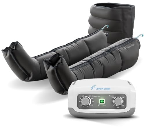 Venen Engel 4 Basic mit Bauchmanschette & Beinmanschetten | 4 Luftkammern | 1 Massageprogramm | zur Reduzierung von Cellulite | Beinmassagegerät fördert Durchblutung