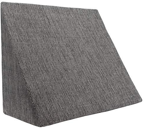 XL Coussin incliné pour salon et chambre à coucher, coussin de lecture, coussin de relaxation, dossier flexible, coussins de grossesse, oreillers d'allaitement // pour se coucher et s'asseoir (gris)