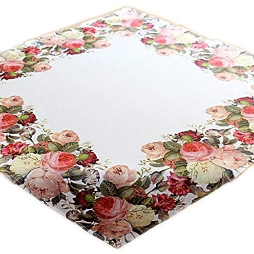 Raebel - Tischdecken - Druckmotiv Rosen - Ostern Frühling - Größe wählbar - 100% Polyester (110 x 110 cm)