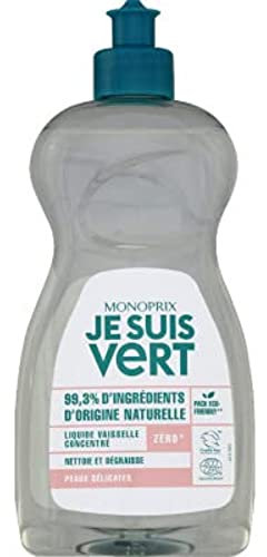 Monoprix Je suis Vert Liquide vaisselle concentré peaux délicates - Le flacon de 500ml