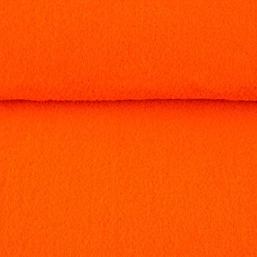 Hochwertiger Bastel-Filz 5 mm stark 670g/qm- Taschenfilz - 45 cm breit Meterware - 0,25m(Orange)