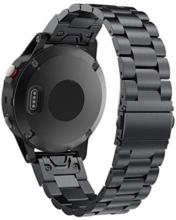 Kompatibel mit Garmin Fenix 6/6S/6X, Ersatz-Edelstahlband, kompatibel mit Garmin Fenix 6/6S/6X Metallarmband, 26mm-fenix 6x, Metall Edelstahl Metall