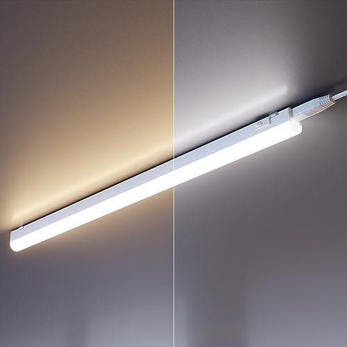 ledscom.de 3er Set LED Unterbau-Leuchten Rigel, je 57,3cm, mit Schalter, Farbtemperatur einstellbar /, 24,984W, je 830lm