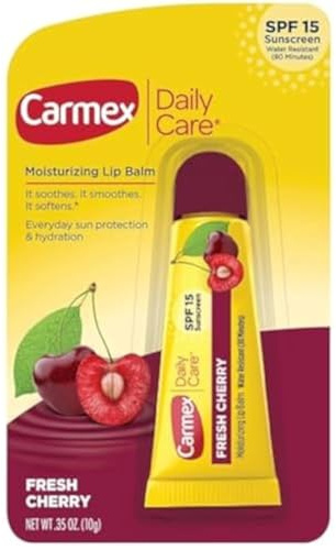 Carmex Daily Care Feuchtigkeitsspendender Lippenbalsam, Fresh Cherry, LSF 15, 10 g