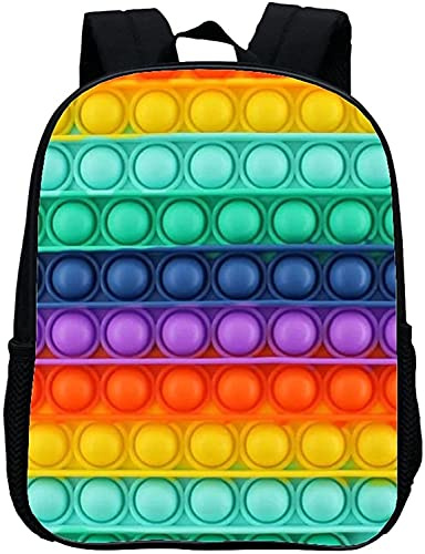 Pop it Rucksack für Mädchen und Jungen, Schulrucksack, Schultasche, Schultasche, 3D-Druck, wasserdicht, Geschenk (02,13 Zoll (Kindergarten))