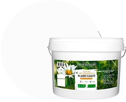 Umweltfreundliche Naturfarbe innen außen Natura Samtoptik - 10L / 130m² [Energieklasse A+], Off White