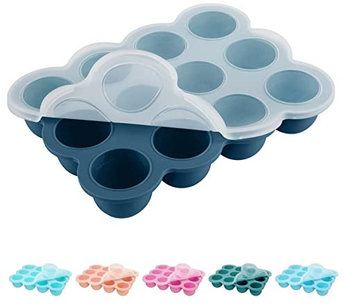 Boîte de conservation des aliments pour bébé Plateau de congélation en silicone de qualité alimentaire Conteneur alimentaire parfait pour les aliments faits maison, les purées de fruits et les