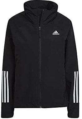 adidas Femme BSC 3-Stripes RAIN.RDY Jacket, Black, S
