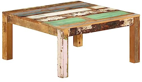 vidaXL Couchtisch 80x80x40 cm Altholz Massiv
