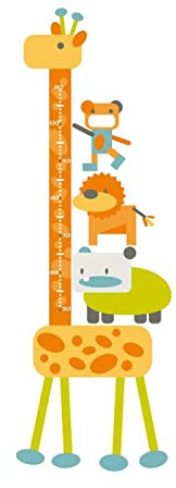 Alavya Home® Giraffe Aufkleber Kinder-Höhentabelle Wandtattoo Wandsticker I Messlatte Giraffe Kinder Babyzimmer selbstklebend I Messlatte für Mädchen und Junge Kinderzimmer (Gelb - Giraffe 2)