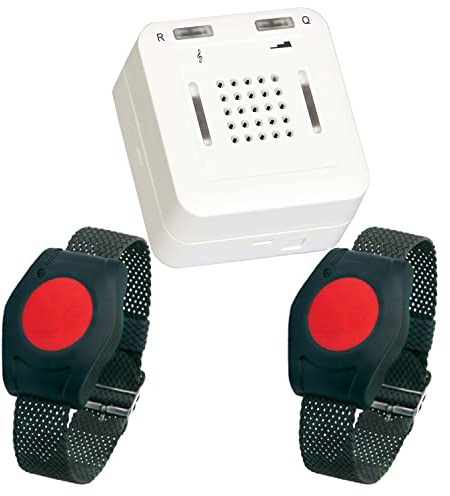 ELDAT - Mobiler Hausnotruf mit Notrufsendern und Quittierungsfunktion - Notrufknopf für Senioren - RS16 mit 2X Armbandsender RT26