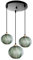 Pendelleuchte Esstisch Grüne Hängelampe Glas 3 Flammig Moderne höhenverstellbar Pendellampe Grün Hängeleuchte Esszimmer Wohnzimmer Küche Bar Esszimmerlampe hängend, E26 (3 Light)