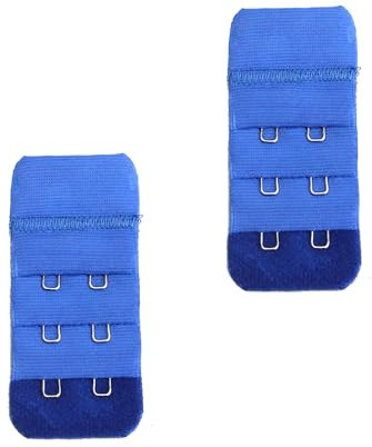 Velvet London Bra Extender 2 Hooks Soft and Comfortable Bra Maternity Underwear Bra Extensions Bra Strap Extenders (Blue)