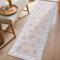 TOPICK Runner Rug 60x180cm Hallway Entrance Pink Floral Washable Rug Thin Non Slip Carpet for Kitchen Bathroom Bedroom