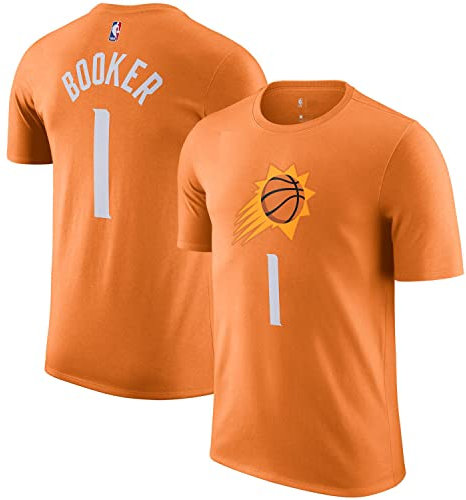 Stephen Curry Golden State Warriors Grey #30 Youth 8-20 Name and Number Home Player Jersey T-Shirt, Devin Booker Phoenix Sonnen Orange, L