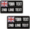 Custom Name Patches Embroidered, 2PCS Embroidery British Flag Name Patch, Iron on/Hook & Loop Name Patch for Multiple Clothing Vest Jackets Work Shirts Backpacks (2Line 9x5cm)