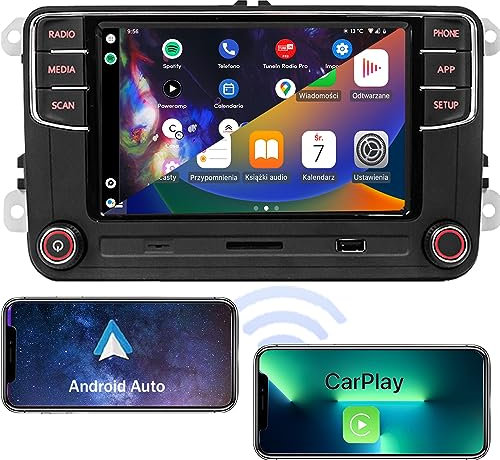 SCUMAXCON Autoradio Wireless Carplay Android Auto RCD360 PRO3S RCD330 Carplay Bluetooth Ops USB SD para Golf MK5 6 Passat Caddy Polo CC