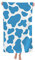 Strandtücher, blaues Kuhfell-Muster, Mikrofaser-Badetuch, Stranddecke zum Schwimmen, Baden, Reisen, Spa, Fitnessstudio