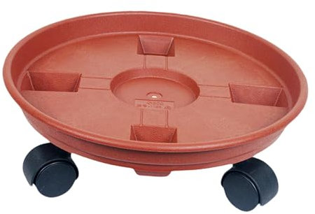 JISADER Porte Plante a roulettes, Support Roulant Plantes, Chariot de Plantes à 360 Degrés, Support de Pot de Fleur pour Intérieur à Extérieur, Plante, Pied de Parasol, Poubelle, 33CM