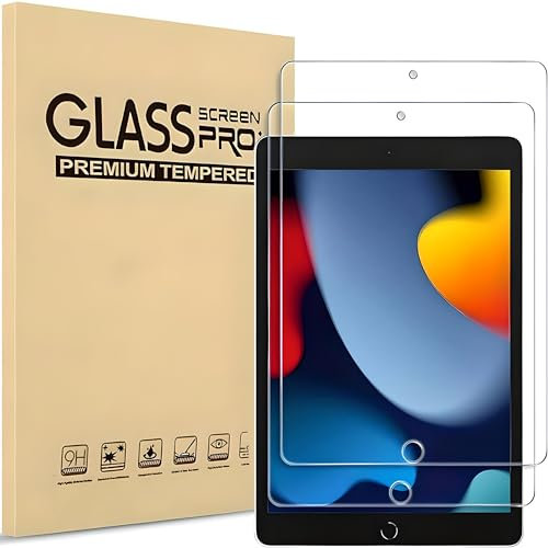 Betron Screen Protector for iPad Mini 4 and 5, 4th and 5th Generation, Tempered Glass, 9 H Surface Hardness, 2 Pack, Clear