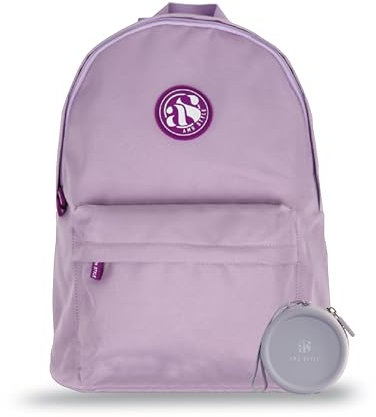 AS AMH STYLE Mochila escolar niñas (Lila Monedero lila)
