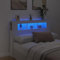 vidaXL Tête de Lit à LED, Tête de Cadre de Lit, Accessoire de Lit Double, Meuble de Chambre à Coucher Maison Intérieur, Blanc 140x18,5x103,5 cm Bois d'Ingénierie